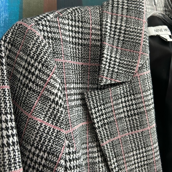 Nine West Black and White Checkered Blazer 8 - Picture 15 of 16